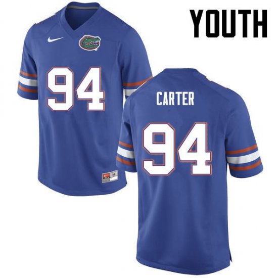 Youth Florida Gators #94 Zachary Carter NCAA Nike Blue Authentic Stitched College Football Jersey OHQ5562DL